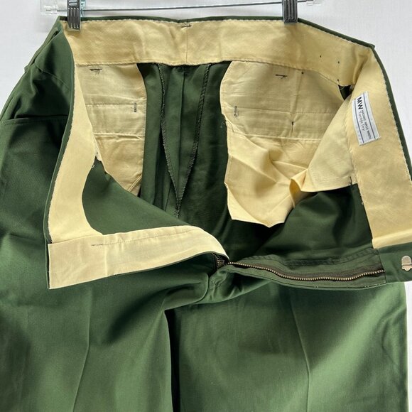 Towncraft Vintage Dress Pants Men 40x29 JCPenney Workwear Slacks Straight Green - Picture 15 of 16